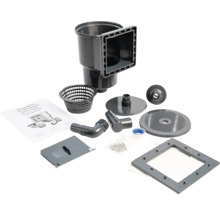 Sada skimmera k bazénu s rôznymi dielmi