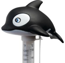 Bazénový teplomer s dizajnom kosatky na meranie teploty