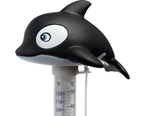 Plávajúci bazénový teplomer motív kosatky Bazénový teplomer s dizajnom kosatky na meranie teploty