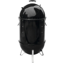 Čierny guľatý gril s vekom a nohami