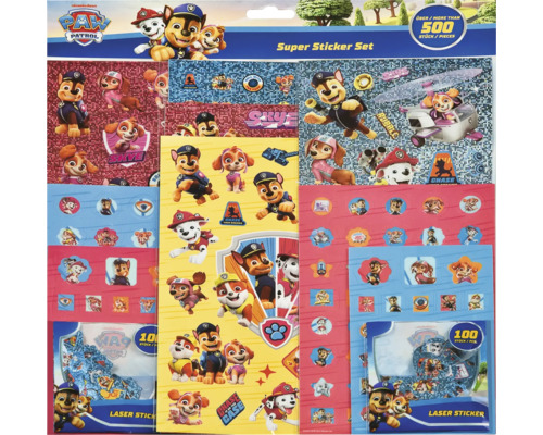 Paw Patrol Super sada nálepiek s viac ako 500 kusmi.