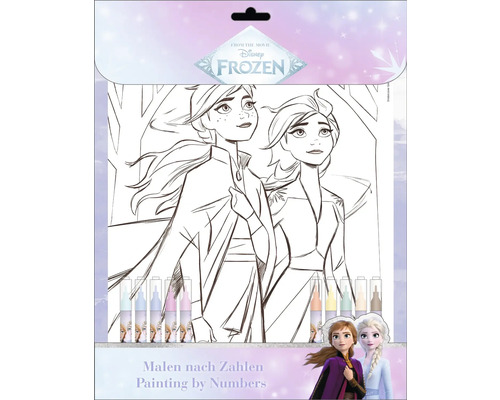 Súprava Disney Frozen Maľovanie podľa čísel s postavičkami Anna a Elsa
