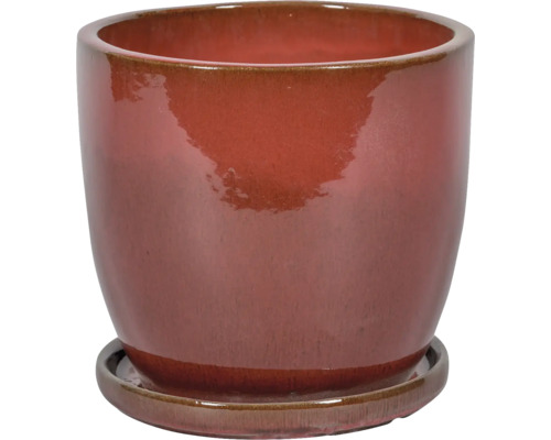 Keramický kvetináč s podšálkou