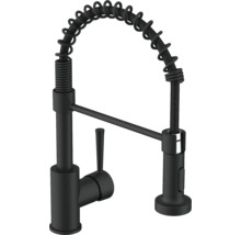 Čierna kuchynská batéria so špirálovým výtokom