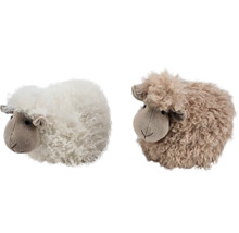 Dve plyšové hračky v tvare oviec