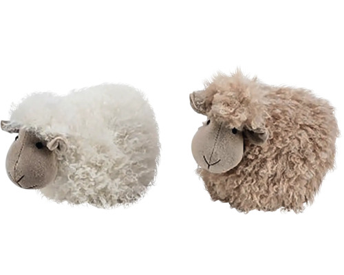 Dve plyšové hračky v tvare oviec