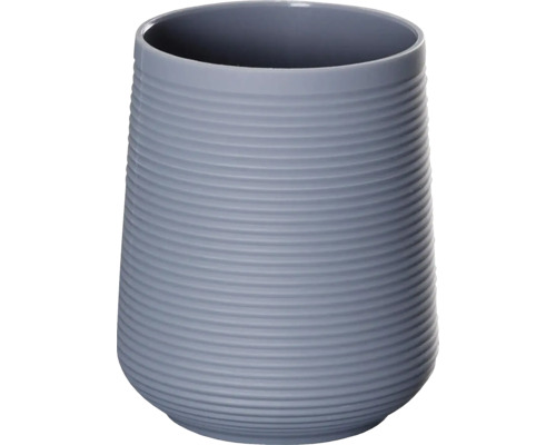 Sivý držiak na zubné kefky s drážkami