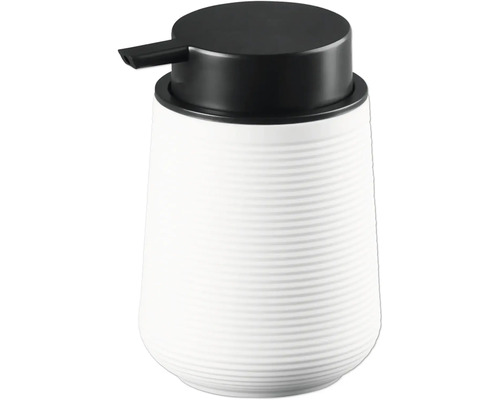 Keramický dávkovač mydla s čiernou dávkovacou hlavou