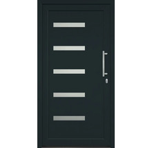 Vchodové dvere s vodorovnými sklenenými vložkami a držadlom