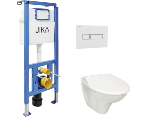 Závesné WC set Jika JIKA NILA vr. WC dosky KMPLJIKAS Predstenový inštalačný prvok s ovládacím panelom a závesným WC