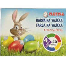 Balenie farieb na vajíčka s motívom zajačika a nápisom na farbenie 40 vajec