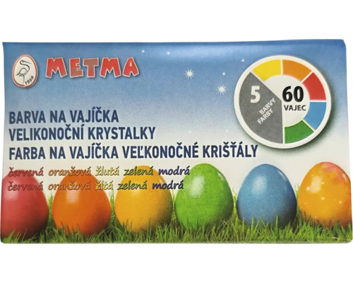 Balenie farieb na vajíčka Metma s farbami pre 60 vajec