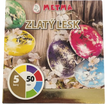 Sada farieb na veľkonočné vajíčka Metma s piatimi farbami pre päťdesiat vajec