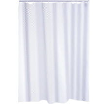 Priehľadný sprchový záves so závesnými krúžkami na tyči