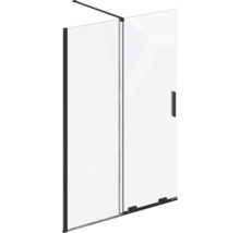 Sprchové dvere s čírym sklom a tmavým rámom