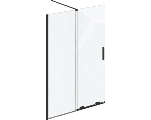 Sprchové dvere s čírym sklom a tmavým rámom