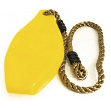 Žlté hojdacie sedadlo s lanom pre detské ihrisko