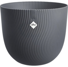 Dekoratívny kvetináč s rebrovanou štruktúrou a logom Elho