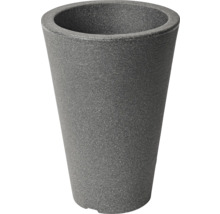 Sivý plastový kvetináč