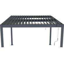 Lamelová pergola s nastaviteľnými lamelami do záhrady