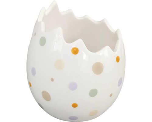 Dekoratívna váza v tvare škrupiny s bodkovaným vzorom