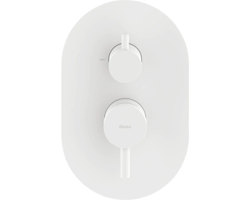 Logo RAVAK na kruhovej sprchovej batérii