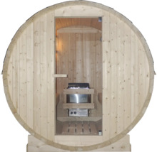 Sudová sauna s pecou a sklenenými dverami