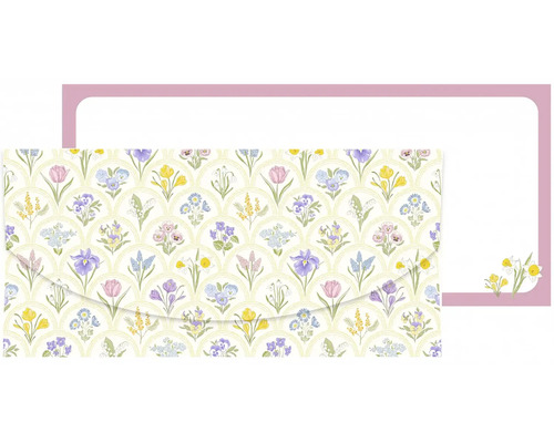 Obálka a listový papier s kvetinovým vzorom