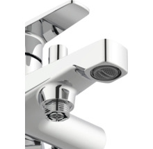 Detailný záber vodovodnej batérie pre umývadlo