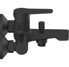 Čierna nástenná vaňová batéria