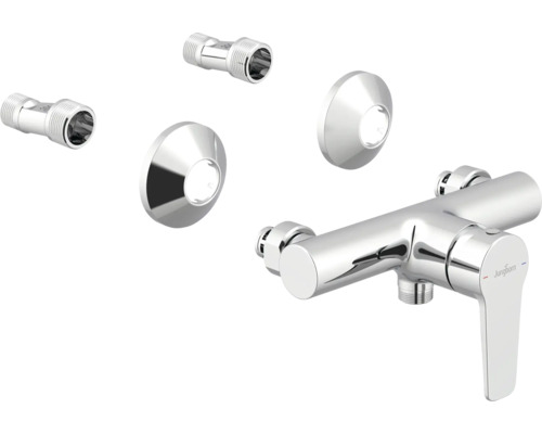 Nástenná sprchová batéria s S-prípojkami a rozetami