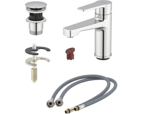 Umývadlová batéria s inštalačným príslušenstvom
