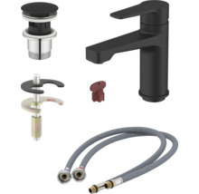 Batéria, odtoková súprava, montážny nástroj a flexibilné pripojovacie hadice pre umývadlo