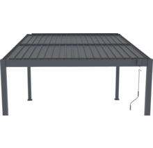 Kovový záhradný altánok s lamelovou strechou