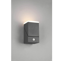 Sivé vonkajšie nástenné svietidlo so snímačom pohybu