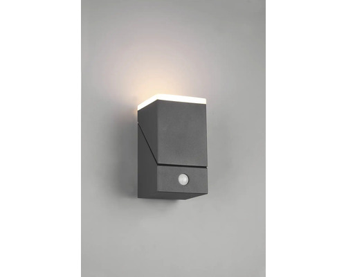 Sivé vonkajšie nástenné svietidlo so snímačom pohybu