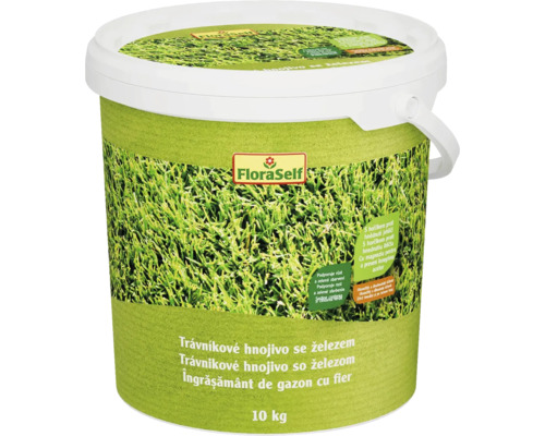 Trávnikové hnojivo so železom vo vedre, 10 kilogramov