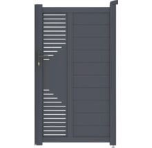 Hliníková záhradná bránka s horizontálnymi líniami