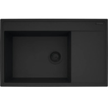 Čierny kuchynský drez s odkvapkávacou plochou