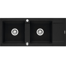 Dvojitý granitový drez s odkvapkávacou plochou