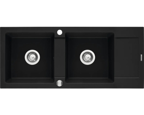 Dvojitý granitový drez s odkvapkávacou plochou