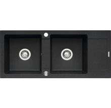 Dvojitý granitový drez s odkvapávacou plochou