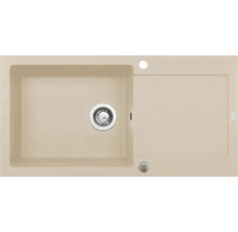 Béžový kuchynský drez s odkvapkávacou plochou