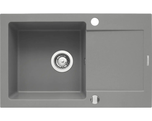 Sivý drez s odkvapkávacou plochou