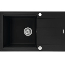 Čierny kuchynský drez s odkvapkávacou plochou