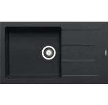 Čierny granitový drez s odtokom