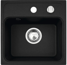 Čierny granitový kuchynský drez so sitkom