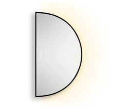 Polmesiacové zrkadlo s osvetlením