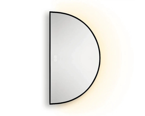 Polmesiacové zrkadlo s osvetlením