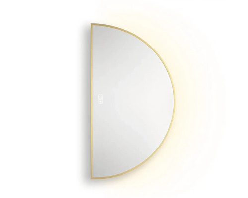 Polkruhové zrkadlo s osvetlením